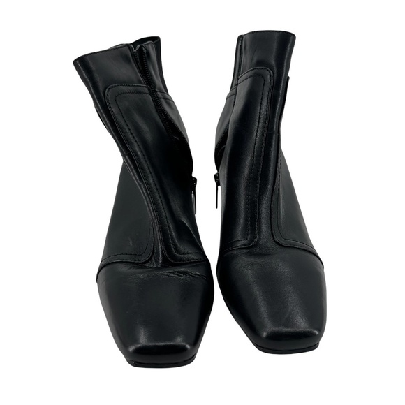 Bandolino Womens Black Kitten Heel Square Toe Ankle Booties Size 9 1/2 W - Picture 1 of 10